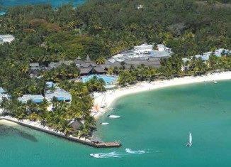 Vista aérea del Hotel Shandrani, en Mauricio