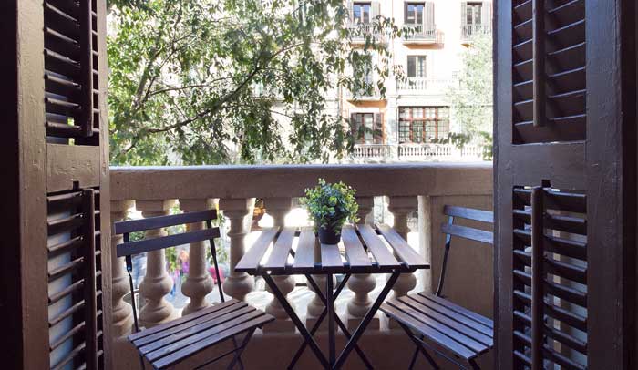 Balcón del apartamento Aspasios