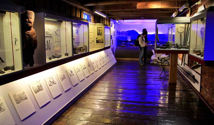 Una de las diez salas del Museo Polar de Tromsø