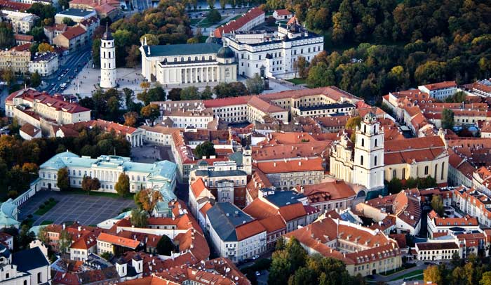 Vista aérea de Vilnius