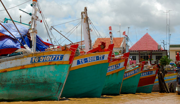 Barcos en el delta del Mekong © Jaume Canet