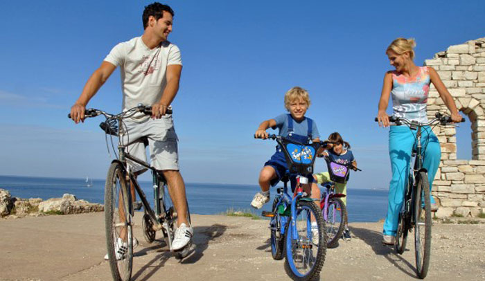 Las familias también pueden recorrer Croacia en bicicleta