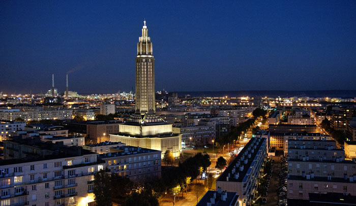 Vista nocturna de Le Havre ® Hilke Maunder OTAH