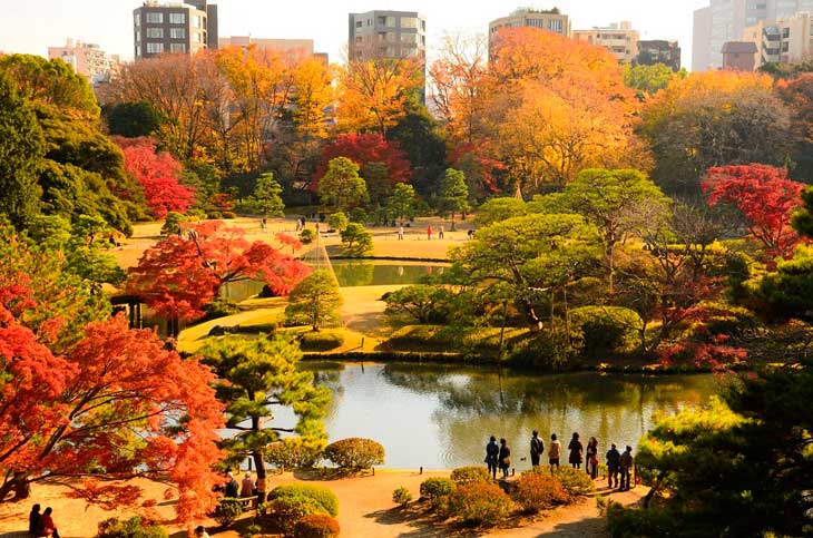 Paisajes de Tokio en otoño