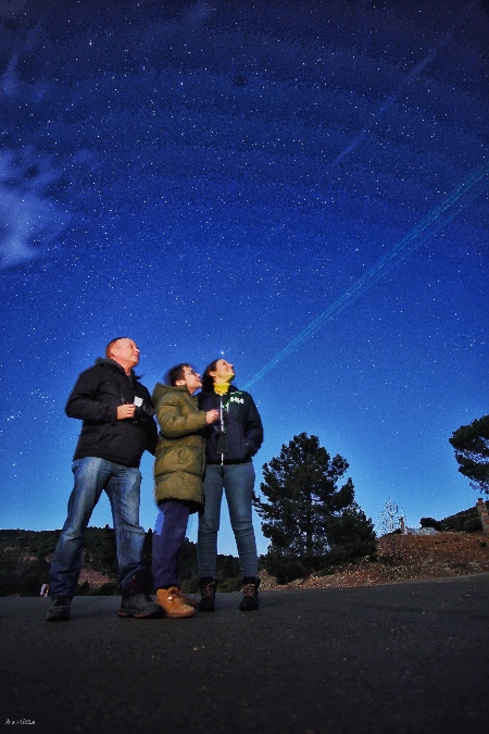 Observación de estrellas en el Monasterio de El Olivar, Estercuel