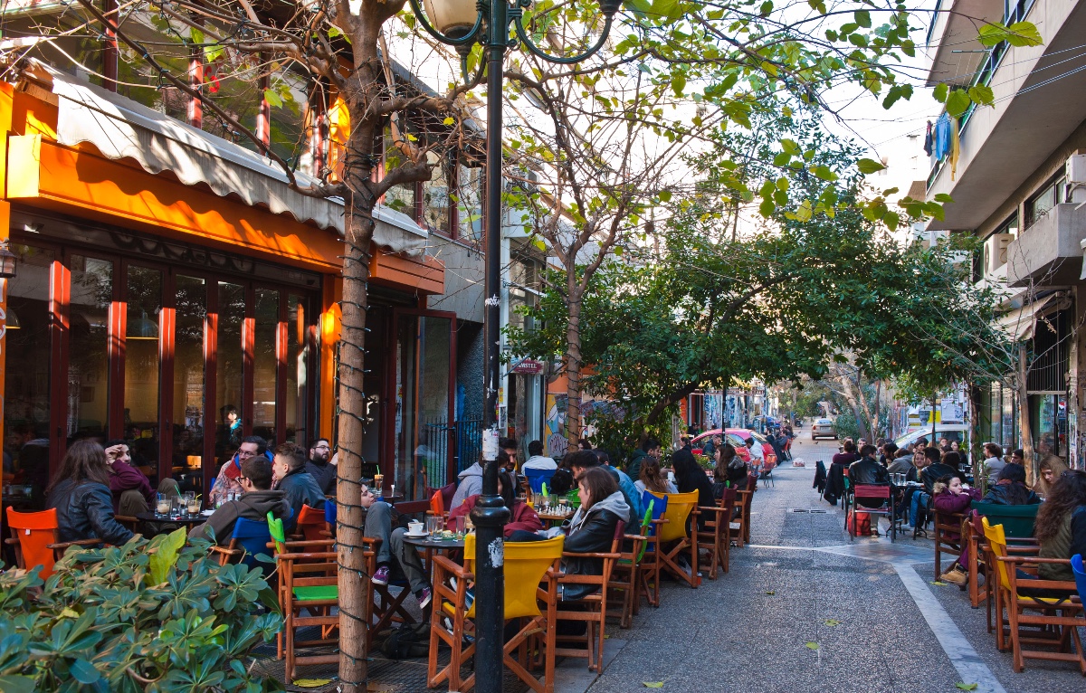 Ambiente en el barrio de Exarcheia. Foto AthensOGNTO/Y.Skoulas Ambiente en el barrio de Exarcheia. Foto AthensOGNTO/Y.Skoulas