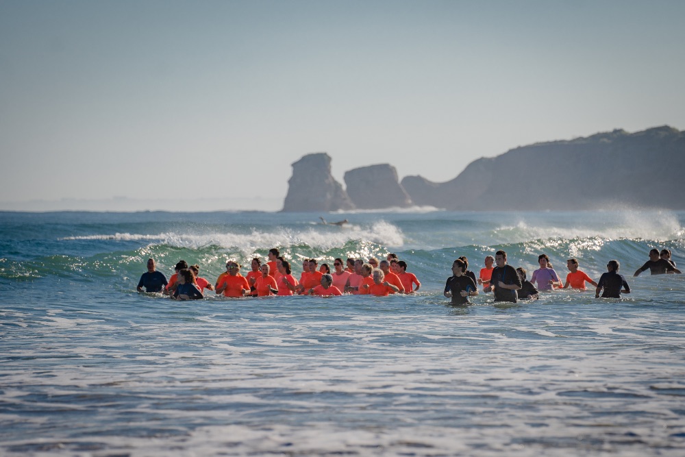 El longe côte (caminar por el agua) es una actividad muy agradable que se realiza en la costa de Hendaya El longe côte (caminar por el agua) es una actividad muy agradable que se realiza en la costa de Hendaya