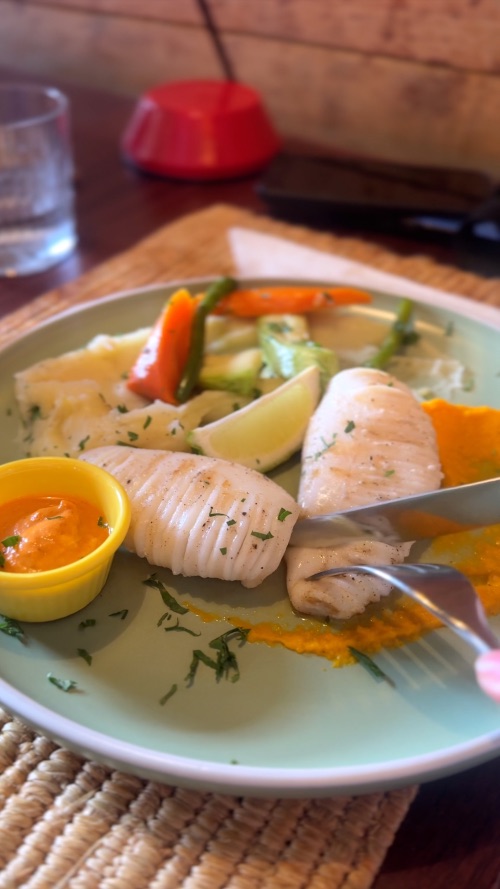 ¡Qué bueno está el calamar recién pescado! Foto Juan Coma ¡Qué bueno está el calamar recién pescado! Foto Juan Coma
