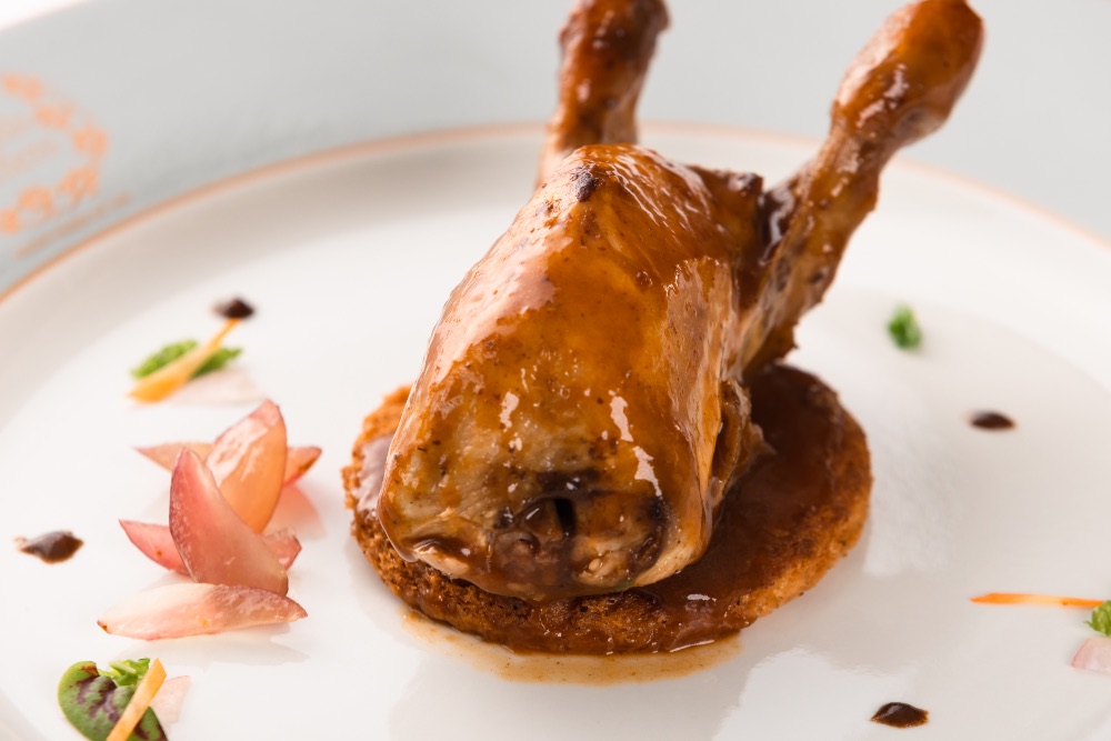 Codorniz rellena de foie Codorniz rellena de foie